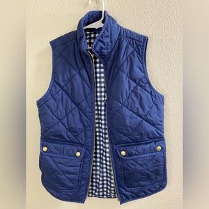 J. Crew Navy and‎ White Checkered Fabric